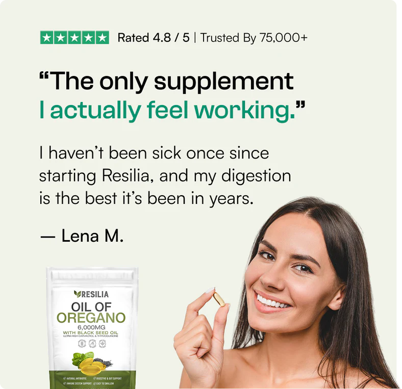 Resilia Softgels with Black Seed Oil 6000mg – Organic Oregano Oil